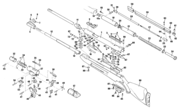 Diana model 54 airking onderdelen Diana model 54 airking onderdelen