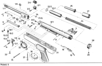 Diana model 5 onderdelen