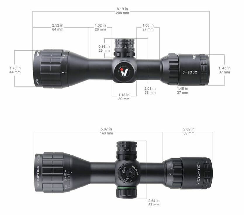 VictOptics C3 3-9x32 Mil-Dot