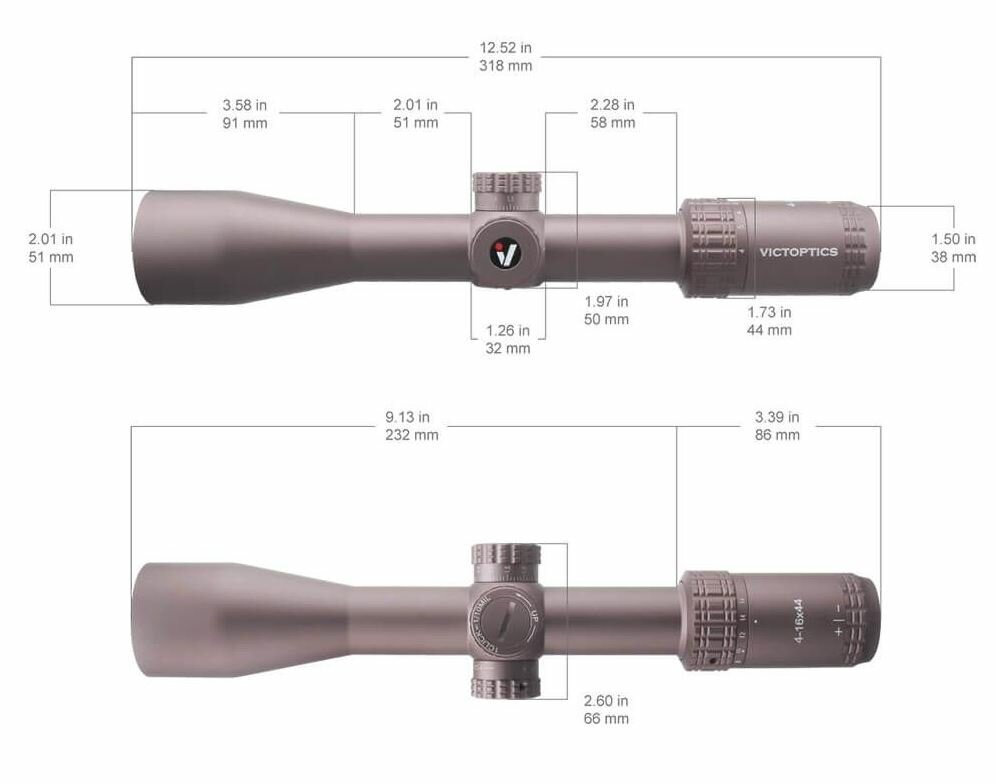 VictOptics S4 4-16x44 MDL Coyote FDE