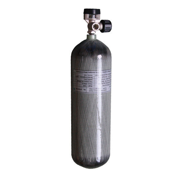 300 Bar Carbon Industri&euml;le Vulfles (6,8 liter) met rubber kap / voet 
