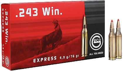 Geco express .243 Win. 20 stuks 4,9 gram / 76 grain.