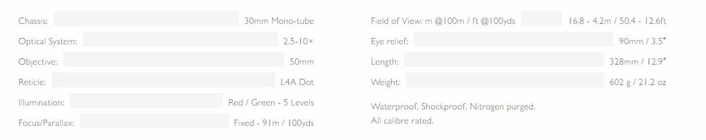 Hawke Vantage 30 WA IR 2.5-10x50 L4A Dot