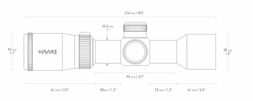 Hawke XB1 1.5-5x32 SR