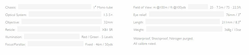 Hawke XB1 1.5-5x32 SR