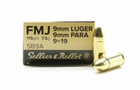 Sellier &amp; Bellot 9 mm Para FMJ 115 Gr.