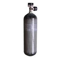 300 Bar Carbon Industri&euml;le Vulfles (6,8 liter) met rubber kap / voet 