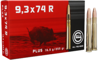 Geco plus 9,3x74 R 20 stuks 16,5 gram / 255 grain.