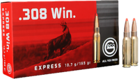 Geco express .308 Win. 20 stuks 10,7 gram / 165 grain.