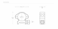 Hawke Precision Steel Ring Mounts met moer (1" - 2-Piece - Low)