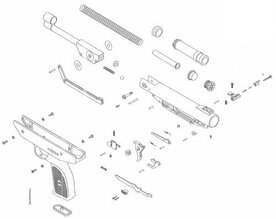 HW 45/70 Grip Screw 8977