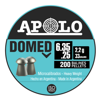 Apolo Domed 6,35mm 200st 33.00/2,2