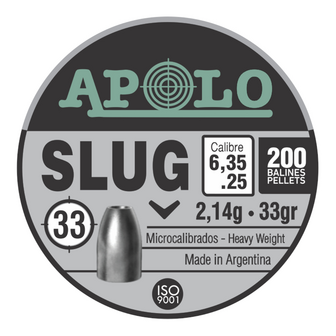 Apolo Slug 6,35mm 200st 33.00/2,14