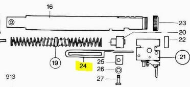 Walther LGV / 55 anti beartrap / sicherungsblech 