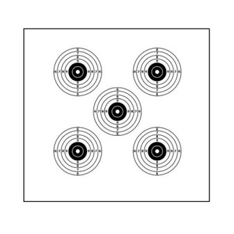 Schietkaarten 17x17 5 roosjes per 100