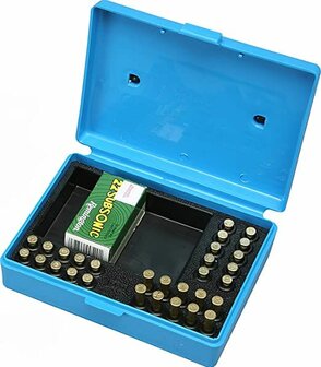 Ammo box 30 round 22 long rifle rimfire match 4 blue 