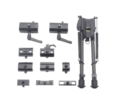 Keck Bipod Carbon Fixed 22-37cm incl 10 (!!) adapters