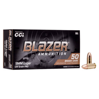 CCI Blazer Brass9x19 FMJ 124/8,0 p/50