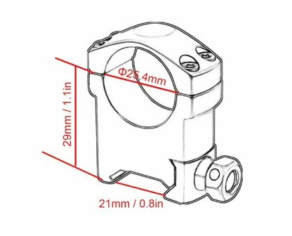 Vector Optics 25.4mm 1&quot; High Profile Weaver Mounts