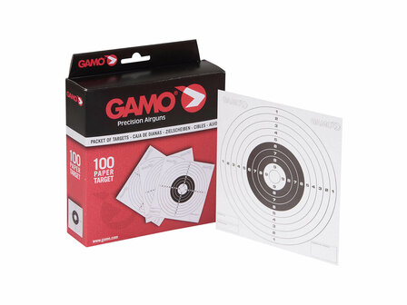 Gamo Target schietkaarten pak van 100 14x14