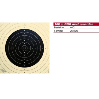 Schmid Paper kaart P500 - 100m Woerden, 26x26, 1 Target