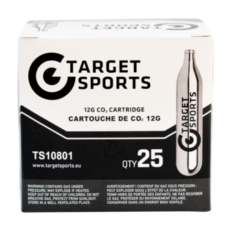 Co2 patronen- Target Sports 12gr CO2  p/25