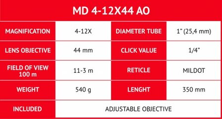 Gamo MD 4-12X44 AO