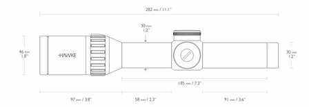 Hawke Endurance 30 WA 1-4x24 Tactical Dot (4x)