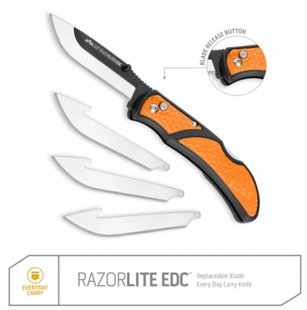 Outdoor Edge zakmes 3.0″ Razorlite EDC Orange