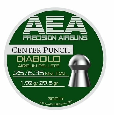 AEA Pellets Centre Punch 6.35mm / .25 - 29.5gr