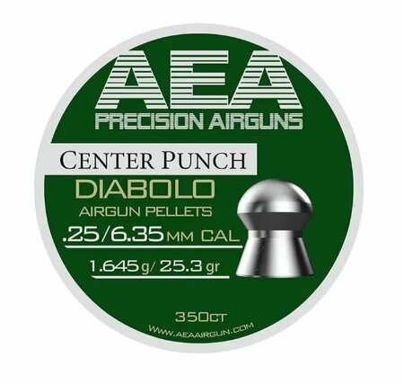 AEA Pellets Centre Punch 6.35mm / .25 - 25.3gn