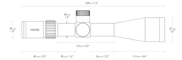Hawke Airmax 30 SF COMPACT 6-24 X 50 AMX IR