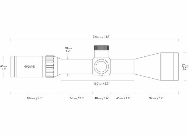 Hawke vantage 30 WA 6-24x50SF FFP Half Mil Dot 