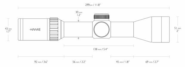 Hawke Vantage 30 WA IR, 1.5-6x44 L4A-Dot