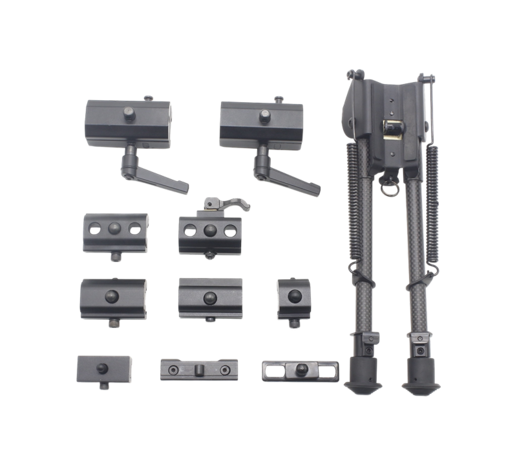 Keck Bipod Carbon Fixed 22-37cm incl 10 (!!) adapters