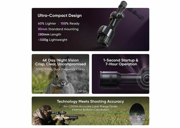 Hikmicro Alpex Lite 4K A40E Digital Night Vision Scope