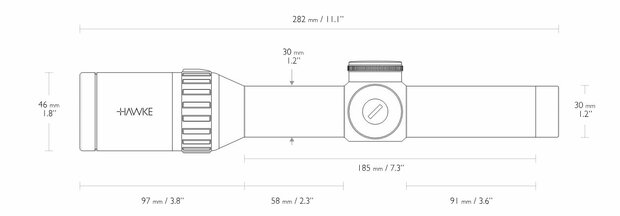 Hawke Endurance 30 WA 1-4x24 Tactical Dot (4x)