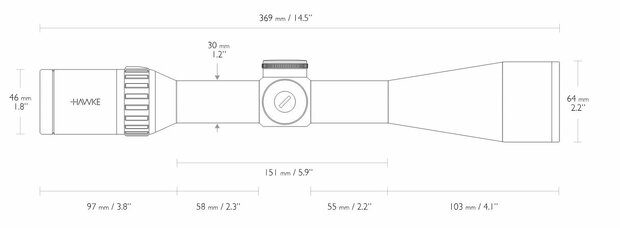 Hawke Endurance 30 WA SF 6-24x50 LR Dot (16x)