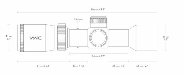 Hawke XB1 1.5-5x32 SR