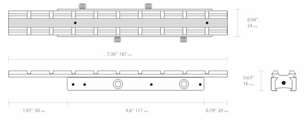 Hawke eendelige adapter verhoging verlengd (van 11mm naar Weaver/Picatinny)