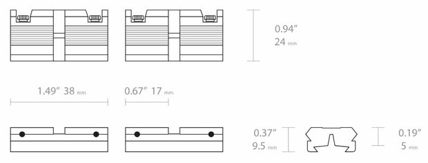 Hawke tweedelige adapter (van 11mm naar Weaver/Picatinny)