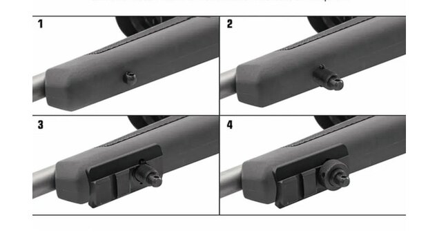 Bipod adapter swivel stud - set