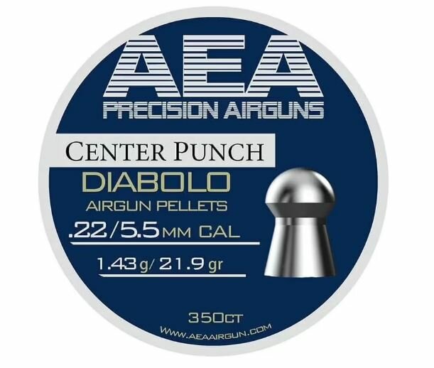 AEA Pellets Centre Punch 5.5mm / .22 - 21.9gr