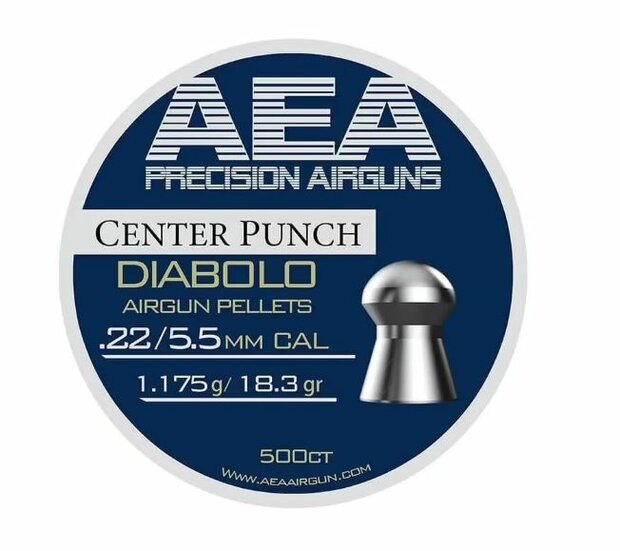 AEA Pellets Centre Punch 5.5mm / .22 - 18.3gr