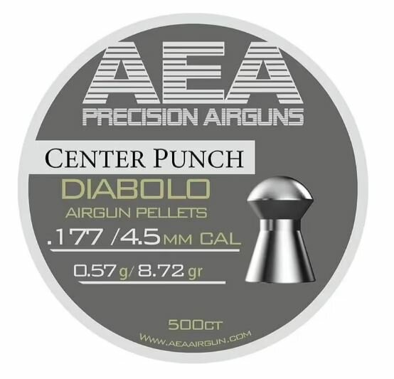 AEA Pellets Center Punch 4.5mm / .177 - 8.72gr 