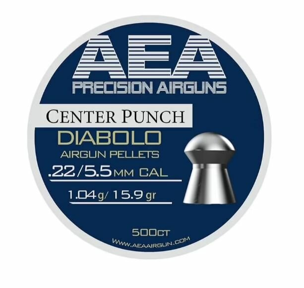 AEA Pellets Center Punch 5.5mm / .22 - 15.9gr 