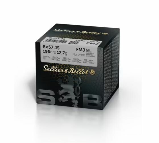 CA 8x57 JS FMJ 196grain/12,7gram BULK Sellier &amp; Bellot &ndash; Groot kaliber patronen