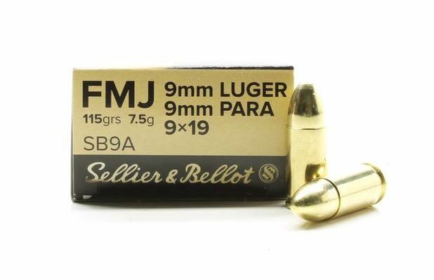 Sellier &amp; Bellot 9x19 mm P1000 FMJ 115 Gr.