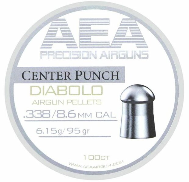 AEA Center Punch Diabolo pellets - 8.6 mm (.338) - 95 grain