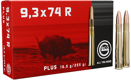 Geco plus 9,3x74 R 20 stuks 16,5 gram / 255 grain.